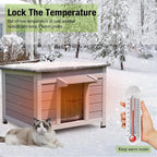 Outdoor Cat House with Insulated Liner Weatherproof Feral Cat Shelter for Winter