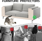 2 Pcs 39.4"x15.8" Cat Scratch Mat, Cat Scratch Couch Furniture Protector, Trimmable Self-Adhesive Cats Scratch Pads, DIY Cat Scratcher for Wall Protector and Covering Cat Tower (Beige)