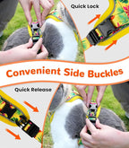 Halypet Cat Harness and Leash Set for Walking, Escape Proof Adjustable Vest Harness with 3-in-1 Integrated Buckles, Easy Control Soft Breathable Mesh with Reflective Strips for Cats, XS, Bright Yellow