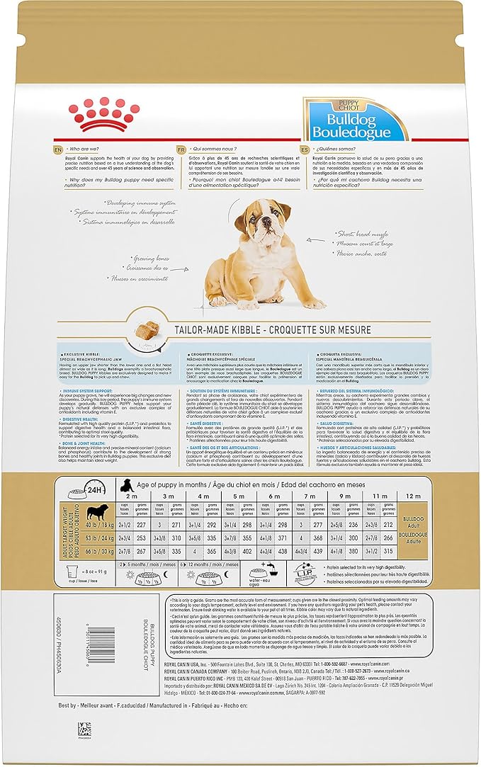Royal Canin Bulldog Puppy Dry Dog Food, 30 lb bag