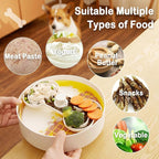 Suhaco 4 in 1 Puzzle Feeder Dog Bowls Slow Feeder Dog Bowls Large Slow Feeding Bowl for Dogs, Dog Puzzle Game Slow Feeder for Dry and Wet Food Dog Food Bowl for Large Dogs, 9.8IN (Yellow)