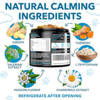 Hemp Calming Chews for Dogs with Anxiety and Stress - Anxiety Relief Chews for Storms, Fireworks, Thunder, Barking, Separation - Valerian, L-Tryptophan, Hemp Oil - Peking Duck- 120 Dog Calming Treats