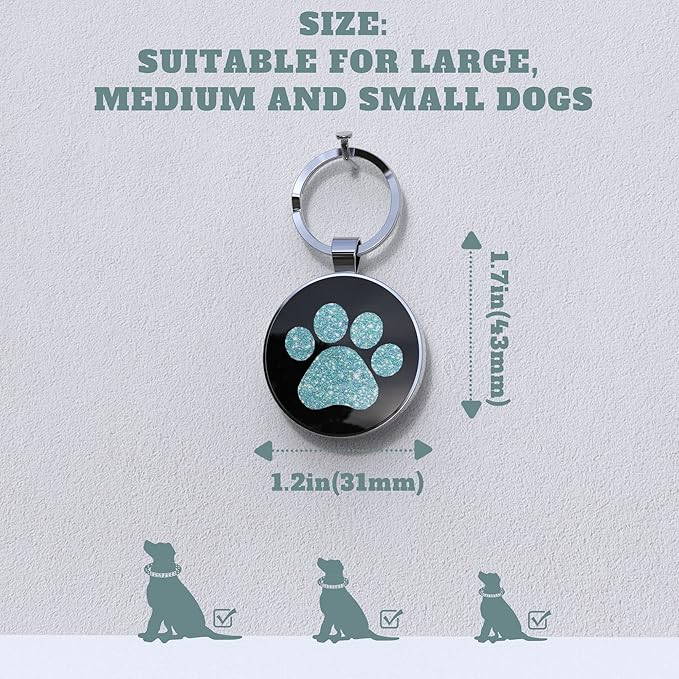 Personalized Dog Tags - Custom QR Code Pet ID Tags - Free Online Scan for Instant Pet Location Alert Email