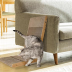 2-Pack Cardboard Cat Scratcher, 105° Tilt Angle Cat Scratching Board, 23.60 Inch L-Shape Cat Scratch Pads with Built-in Catnip Toy Balls, Cat Scratchers for Indoor Cats