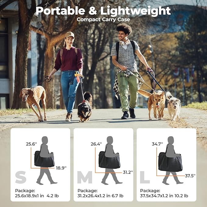 2-in-1 Pop Up Puppy Playpen, Detachable into 2 Separate Pens with Additional Doors, Assembly-Free Portable Cat Dog Crates Pet Pen Tent Kennel Kitten Enclosure Cage Indoor Outdoor Foldable Condo(L)