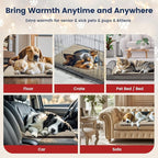 Miguel Self Warming Cat Bed for Indoor Cats, 24 x 18 inch Self Heating Pads for Outdoor Cat House, Non Electric Dog Pad Thermal for Small Dog, Washable Kitten Mat with Removable Cover (Light Brown,S)