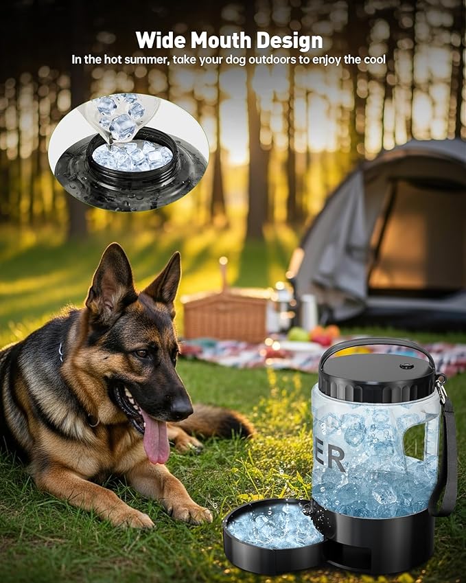 Portable Dog Water Bottle Bowl - 95 oz Travel Water Bowl Dispenser for Dogs Leak Proof, Suitable for Large Pet Drinking, A Must Have for Outdoor, Camping, Walking, Beach, Hunting, and Other Scenes