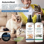 Cat Spray 2-Pack Furniture Saver Kit – 150ml Cat Deterrent Spray + Calming Catnip Spray – Anti-Scratch Training & Stress Relief Solution for Indoor Cats & Kittens