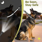 Mayerzon Martingale No Pull Collar for Large Medium Dogs, Patented Dog Walking Training Collar for Pulling, 1.5'' Wide Alloy Buckle, Neoprene Padded, Adjustable, Reflective, Easy to Use(L, Black)