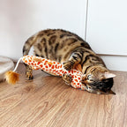 Catnip Silvervine Matatabi Pillow for Cats & Kittens,Cat Kicker Toy,Crinkle Sound Toy,Large Size Cat Pillow Soothing Plush Cat Toy (Giraffe).