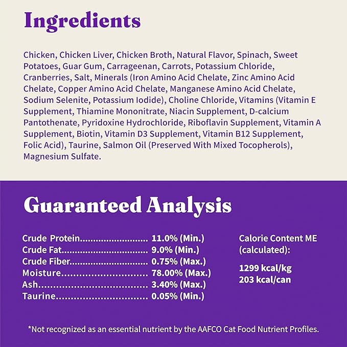 Halo Wet Cat Food Whole Chicken Recipe, Grain Free Wet Cat Pate, Canned Cat Food for Extra Hydration, 5.5 Oz Can (Pack of 12)