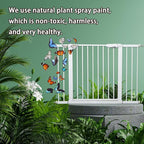 115“-134.6" Wide Baby Gate for Stairs, Mom's Choice Awards Winner-Self Closing Dog Gate Indoor for Doorways, No Drilling Pressure Mounted Pet Gates for Kids, Easy Walk Through Safety Gate, White.