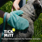 TiCK MiTT Blue Protective Glove for Tick Removal from Pets & Humans - Easy, Gentle, Chemical-Free Tick Handling - Portable & Durable for Outdoor Adventures