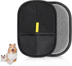 Pet Hair Removal Grooming Gloves for Cats & Dogs - 2 pcs Double-Sided Deshedding Mitts for Long & Short Hair, Reusable Bathing & Massage Gloves for Pet Remover and Coat Care, Carpet, Car Seat.