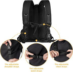 WOYYHO Pet Dog Carrier Backpack Small Dog Front Backpack Ventilated Dog Carrier Back Pack with Storage Pockets, Adjustable Straps & Safety Belt for Travel Hiking Outdoor (Sizes: 2-4.5 lbs, All Black)