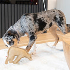 SPOT Dura-Fused Leather Bear Dog Toy – Durable Real Leather & Jute Chew Toy with Squeaker, Double-Stitched for Moderate Chewers, Medium & Large Dogs, 11.5in