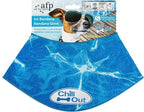 ALL FOR PAWS Dog Cooling Bandana, Cooling Bandanas for Small Dogs, Ice Dog Bandanas, Cooling Neck Wraps for Dogs, Chill Out Blue Neck Cooler (S)