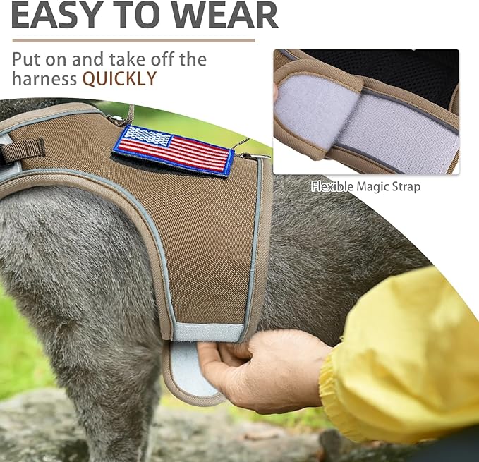 PUPTECK Soft Mesh Cat Vest Harness and Leash Set Puppy Padded Pet Harnesses Escape Proof for Cats Small Dogs Rabbits Bunny, Tactical Yellow, S