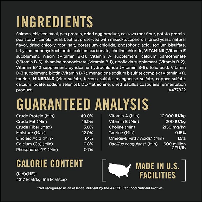 Purina Pro Plan Vital Systems Salmon and Egg Formula 4-in-1 Adult Dry Cat Food - 5 lb. Bag