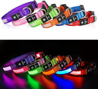 MASBRILL LED Dog Collar,Night Light Up Dog Collars Rechargeable Waterproof Glowing Dog Collar for Small Medium Large Dogs