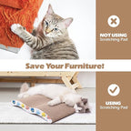 Pet Prime 3PCS Cat Scratcher Cardboard Board 3 Pack Cat Recycle Corrugated Scratching Pad Cat Scratching Lounge Sofa Bed Wave Shape Cat Scratch Pad with Catnip (3PCS)
