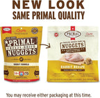 Primal Freeze Dried Raw Dog Food Nuggets, Rabbit, Complete & Balanced Meal, Also Use as Topper or Treat, Premium, Healthy, Grain Free, High Protein Raw Dog Food, 5.5 oz