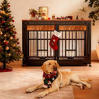 48 Inch Heavy Duty Dog Crate Furniture for Large Dogs, Decorative Pet House End Table, Extra Large Wooden Cage Kennel Furniture Indoor