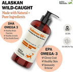 Deley Naturals Wild Alaskan Salmon Oil for Dogs - New & Improved Salmon Oil Plus Formula - Fish Oil for Dogs with DHA EPA Omega 3 & 6 Fatty Acids - Omega 3 Fish Oil for Skin & Coat - 32oz Made in USA