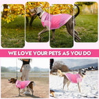 Pullover Dog Sweater,Half Chest Lapel Design Pet Sweaters for Dogs Boys or Girls,Pet Knitted Dog Clothes,Pet Clothing,Suitable for Various Sizes or Breeds Dogs Sweaters(Pink Group,2XL)