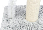TRIXIE Lola Scratching Post with Grooming Brush, Durable Sisal, 24-in Tall, (Gray)