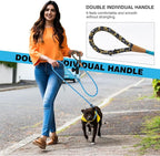 lynxking Slip Lead Dog Leash Reflective, Heavy Duty Comfortable Strong Rope Leash for Large Medium Small Dogs No Pull Training (Light Blue, Large 1/2in x 6ft-Slip Lead)