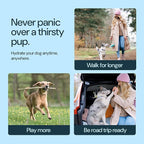MalsiPree Dog Water Bowl Dispenser - 12 Oz, Pink - Portable Dog Water Bottle & Travel Pet Bowl - Leak Proof