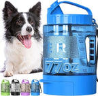 Portable Dog Travel Water Bottle, 77oz Large Dog Water Bowl Dispenser Portable, Leakproof Pet Drinking Bottle Dispenser for Hiking Camping Walking Travelling Beach Car Trips, BPA Free,Blue