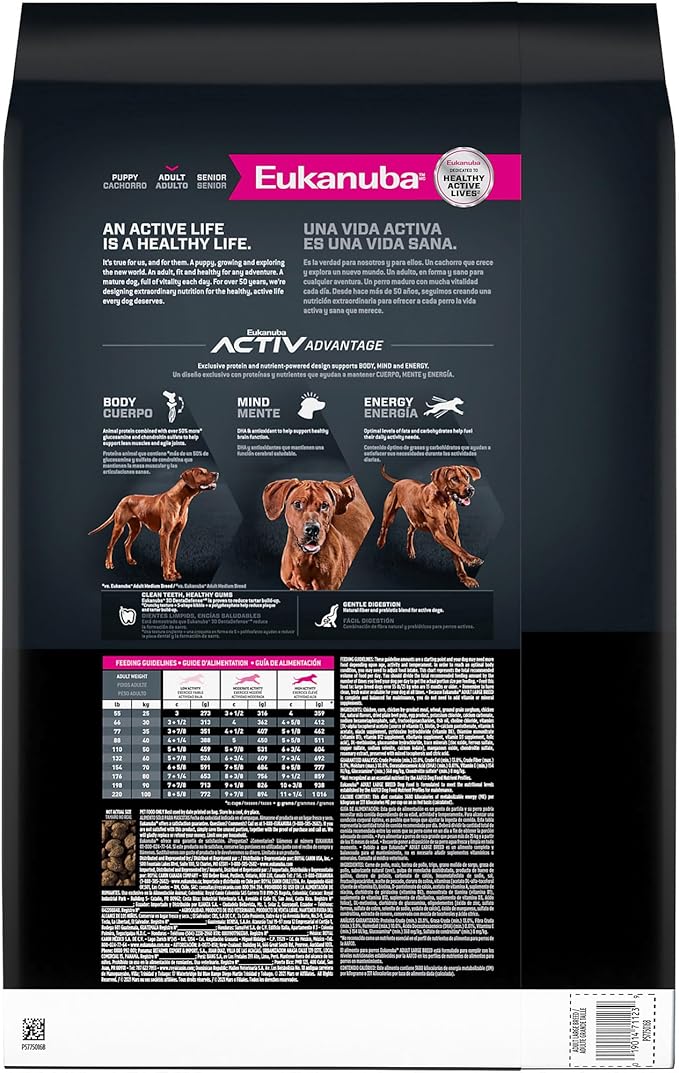 EUKANUBA Adult Large Breed Dry Dog Food, 40 lb Bag