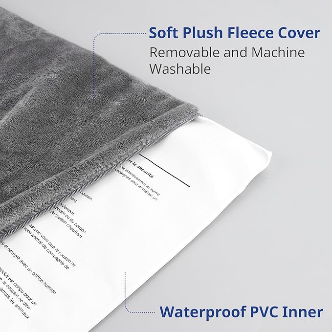 NICREW Dog Heating Pad, Temperature Adjustable Heated Dog Bed with Auto Shut Off Timer, Indoor Pet Heated Bed Mat for Cats and Dogs, 27.5 x 15.7 Inches