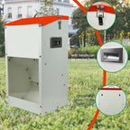 Galvanized Automatic Dog Feeder Large Breed Dog Food Dispenser for Large Dogs, 25lbs Outdoor Pets Feeder Gravity Food Feeder
