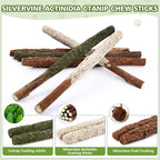 27 Pack Catnip Chew Toys for Cats,Cotton Sisal Rope Toys,Cat Natural Silvervine Sticks,for Cat Teeth Cleaning and Dental Care,Interactive Toy for Bored Indoor Cats