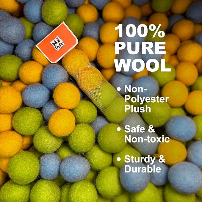 100% Wool Felt Cat Toy Balls – 6-Pack, 3 Colors – Natural, Durable & Safe Size for Kittens and Cats