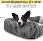 GASUR Dog Beds for Large Medium Small Dogs, Rectangle Cave Hooded Blanket Puppy Bed, Luxury Anti-Anxiety Orthopedic Cat Beds for Indoor Cats, Warmth and Machine Washable (20 inches, Grey)