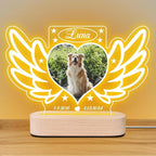 Pet Memorial Night Light – Custom Dog & Cat Loss Gift, Memorial Plaque & Picture Frame (PM #4)