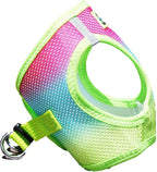 Doggie Design No Choke Dog Harness - Simple Step-in and Go Dog Vest for Small, Medium, and Large Breeds - Breathable Mesh Polyester Pet Harness - Rainbow - XXS