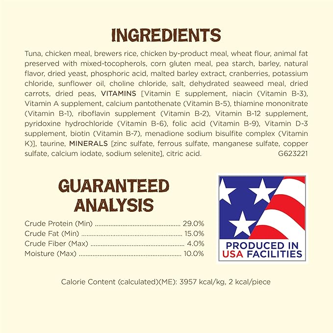 Purina Friskies Natural Cat Treats, Party Mix Natural Yums With Wild Tuna - (Pack of 10) 2.1 oz. Pouches