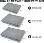Heated Pet Beds for Indoor/Outdoor Cat & Dog Orthopedic Foam Warming Cat Beds Auto Temperature Control, Washable Cover with Waterproof Liner Thermo Kitty Electric Heating Bed