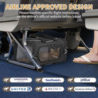 ‌Petsfit Airline Approved Pet Carrier for Small Cats, 16.5x8.6x11 TSA Approved Carrier, with Removable Dual-Sided Padding (2-Way Placement) - Fits Under Most Airplane Seats, Escape Proof (Black)
