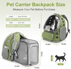 Expandable Cat Backpack,Cat Bubble Backpack Carrier for Carrying Cats, Pets and Small Dogs,Airline-Approved,Designed for Travel, Hiking, Walking,Car