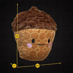 Bite Force -Durable & Strong Dog Toy Cheeky Acorn with Squeaker, Kevlar-Reinforced for Aggressive Chewers for Small Medium Large Dogs - Brown.