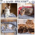 2 Pack Self Warming Cat Mat Self Heating Cat Pad Cat Bed Reversible Machine Washable Reflects Body Heat Warm Thermal Pet Pad Crate Blanket for Feral and Indoor Cat (Dog Paw,21" X 14")