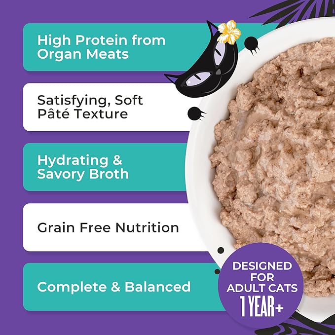 Tiki Cat After Dark Soft Pate Wet Cat Food, Lamb & Beef Liver Recipe, 5.5 oz. Can (8 Count)