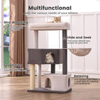 Gardner Pet 41" Tall Cat Tree Corduroy for Medium-Large Cats, Heavy Duty Cat Tower with 2.8in Posts & Washable Top Perches, Space-Saving Cat Furniture for Apartments, Easy to Assembly