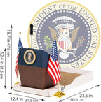 Presidential Podium Cat Scratcher | Cute Cat Scratcher with Grooming Brush | Sturdy Cardboard Cat Scratcher with Groomer & Silvervine Included | Cat Scratchers for Indoor Cats